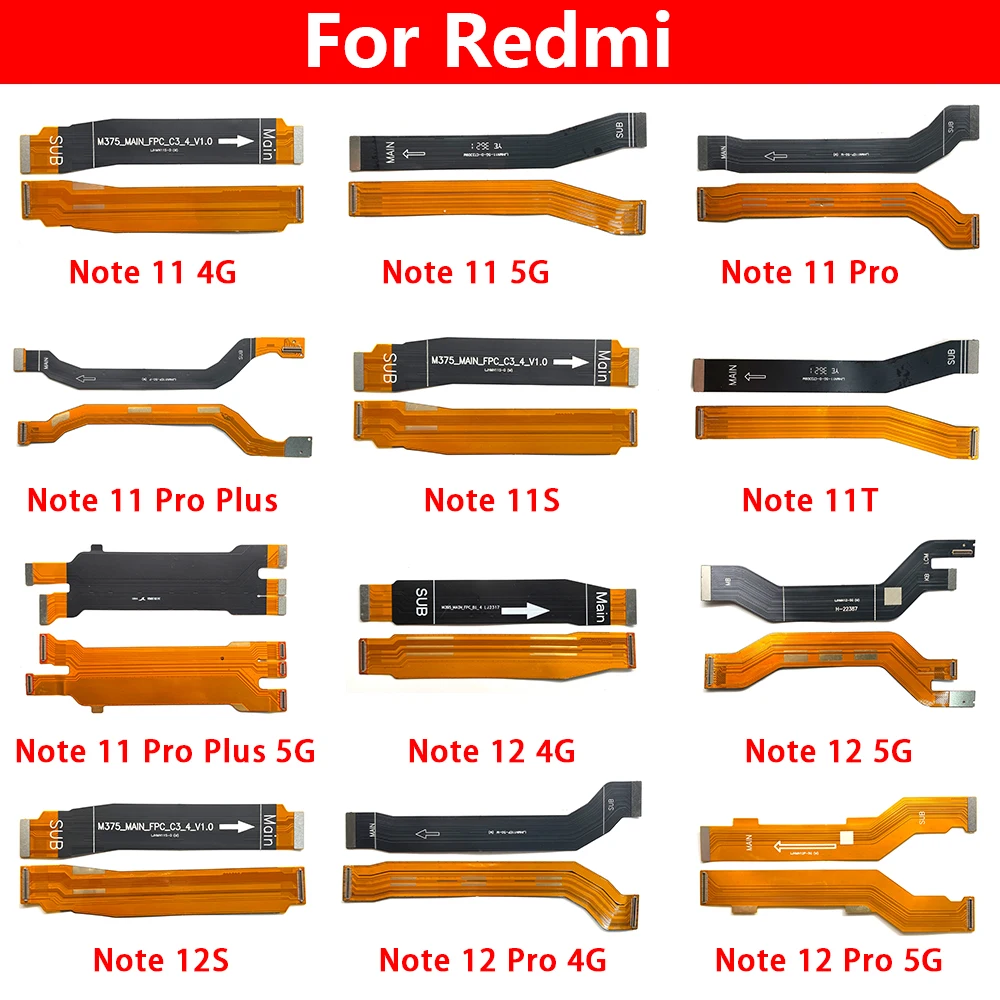 New For Xiaomi Redmi Note 11 12 13 Pro Plus 4G 5G 11S 11T 12s Main Board Motherboard Connector Board Flex Cable