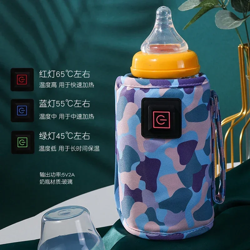 3 Gears Baby Milk Bottle Thermal Bag USB Universal Nursing Bottle Feeding Heater Portable Baby Milk Heat Keeper Traveling bottle warmer milk bottle heater