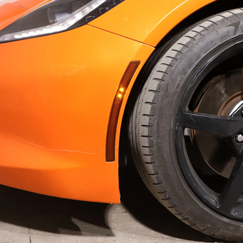 

Для Chevrolet Corvette C7 2014-2019 колесная лампа для бровей черная пленка Наклейка Автомобильные внешние аксессуары