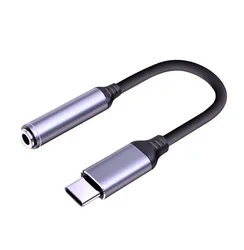 USB Type - C to 3.5mm Earphone Adapter and Audio Converter (Grey)