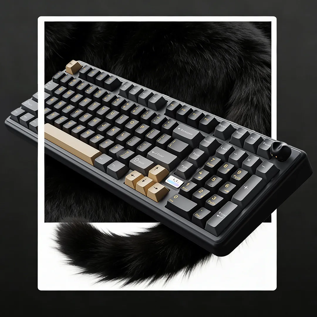 YUNZII B98 PRO QMK/VIA 98% 트라이 모드 무선 기계식 키보드 가스켓 마운트 8000mAh 배터리 핫스왑 가능 PBT 키캡 RGB