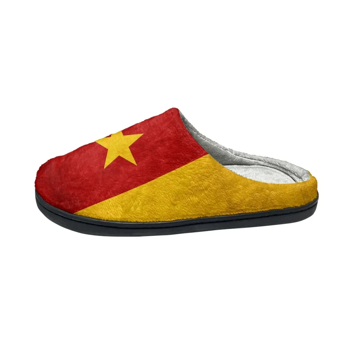 Flag Of Cameroon Design Flat Indoor Floor Slippers Casual Women Warm Home Cotton Slippers Household Comfortable Non-slip Slides