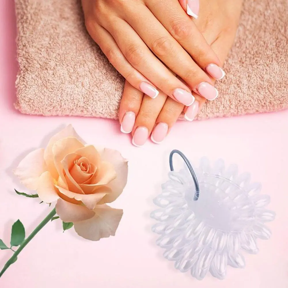 Palette With Ring False Nail Art Tips Display Wheel DIY Display Tool Nail Art Polish Color Card Nail Art Practice Display