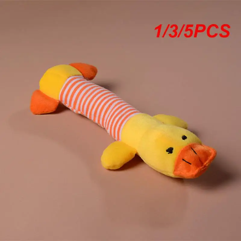 

1/3/5PCS Popular Pet Dog Cat Funny Fleece Durability Plush Dog Toys Squeak Chew Sound Toy Fit for All Pets Elephant Duck Pig