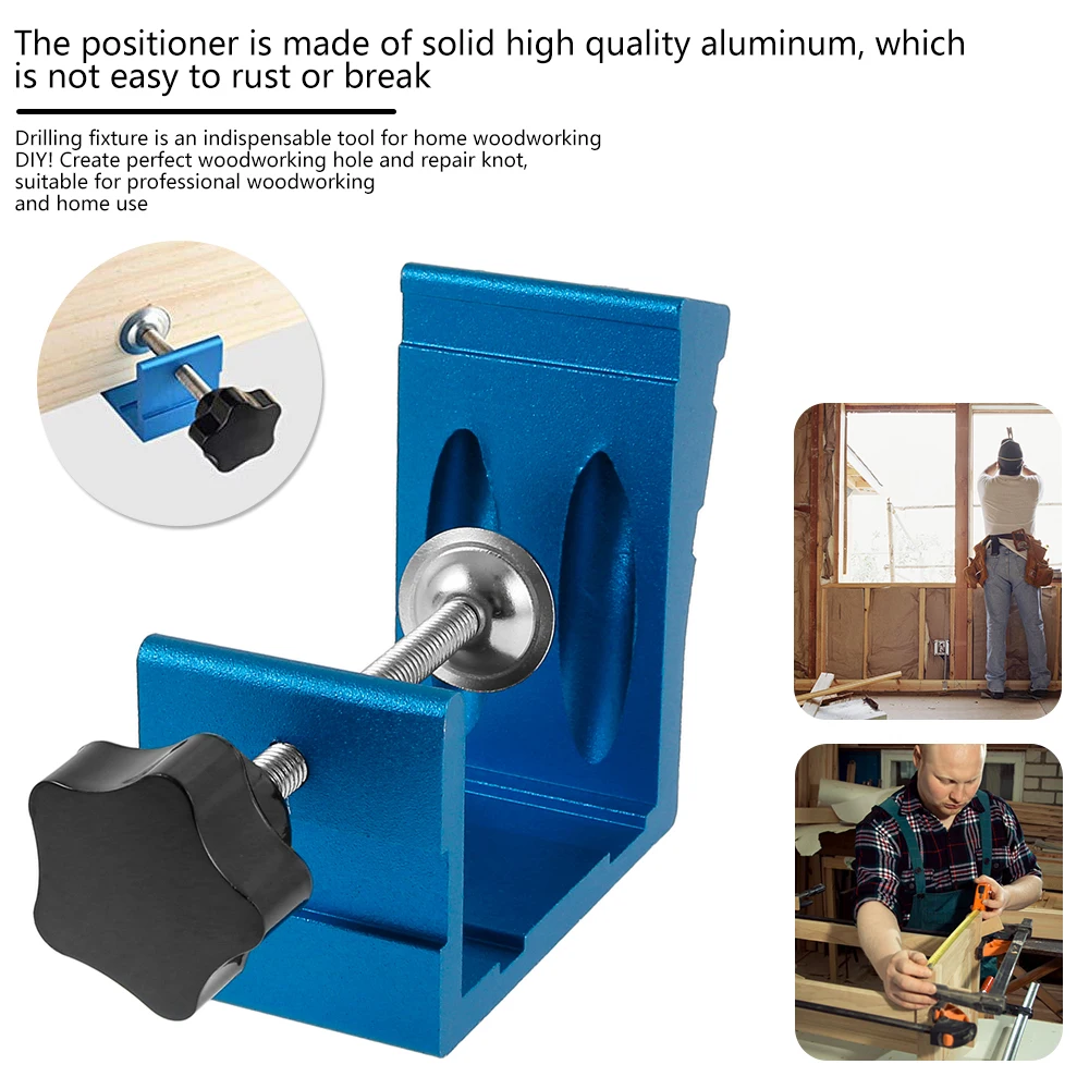 46pcs Hole Jig Kit 15 Degree Woodworking Pocket Hole Screw Jig Guide Angle Tool Positioner Wood Drill Bits Carving Tools