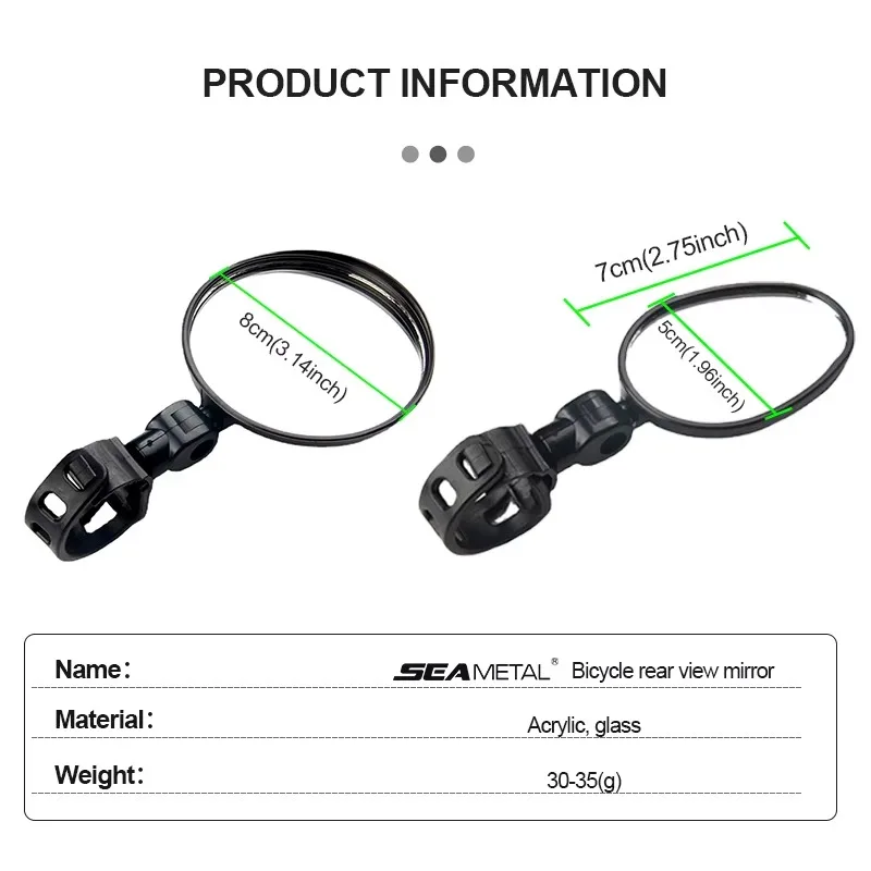 Motorcycle Mirror 2025 Now Rearview Side Mirror For Safety View Turning Left Right Adjustable Mini