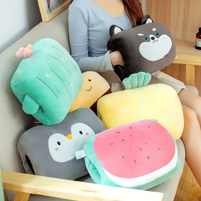 

Cartoon Warm Hand Pillow Insert Warm Hand Cover Winter Plush Toy Nap Pillow