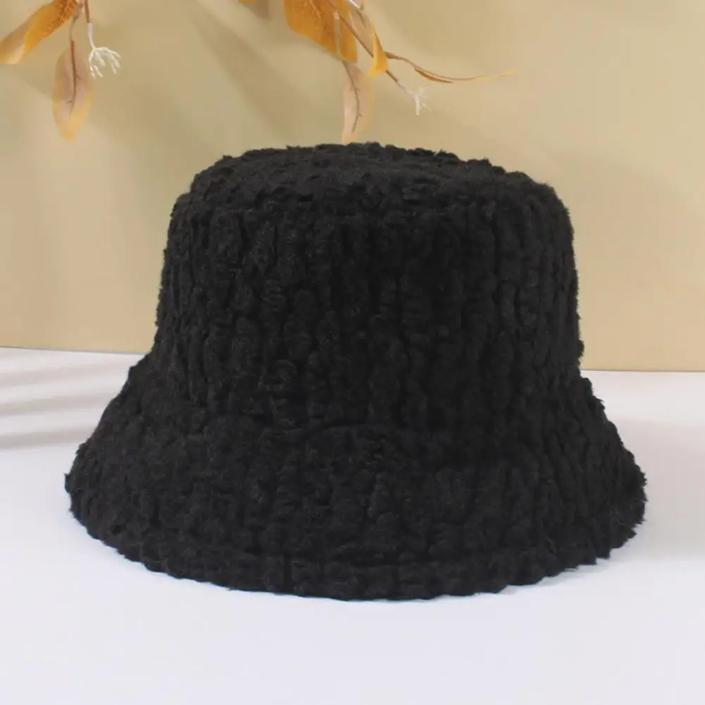 

Теплая Рыбацкая шляпа, стильная женская зимняя Рыбацкая шляпа с широкими полями, плюшевый ветрозащитный головной убор для осени и зимы, рыбацкая шляпа с круглыми полями