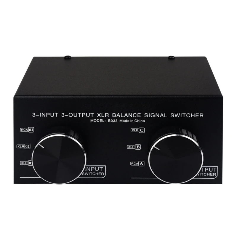 

Fully Balanced Selector Switcher 3 Inputs and 3 Outputs Balanced to Unbalanced Converters