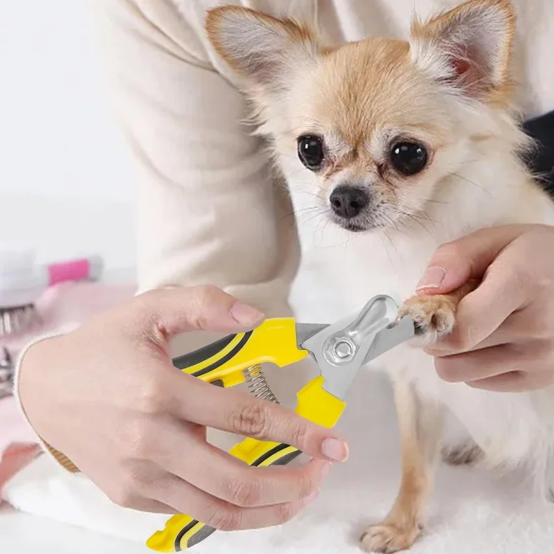 Dog Cat Nail Clippers Professional Stainless Steel Pet Nail Clipper Safety Guard Pet Care Supply
