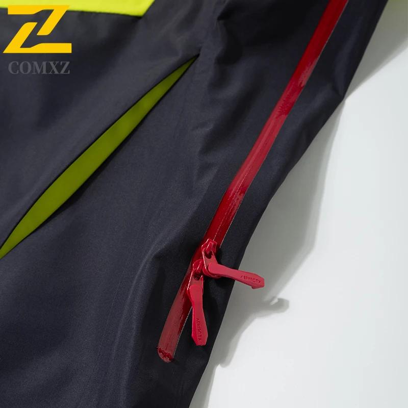 COMXZ New Storm Jacket Outdoor Sports Camping Mountaineering Fashion Men's Windproof British Wind Hooded Simple Storm Jacket