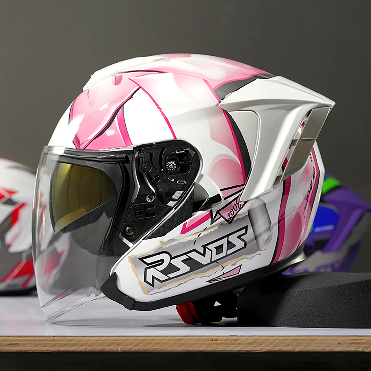 thumbnail image 1 of Casco abierto RSV 3/4 original, casco de motocicleta Capacete R05, casco de verano para moto, scooter, moto, cascos de media cara, cascos para moto, 1 of 5