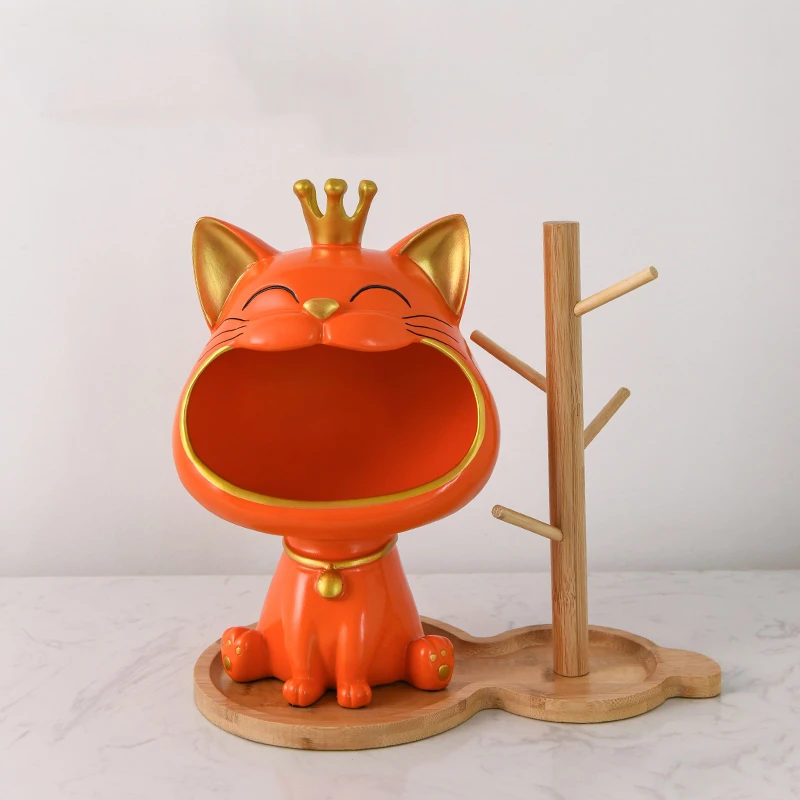Lucky Cat Statue Sculpture Home Decoration Sculpture Table Storage Box Living Aliexpress