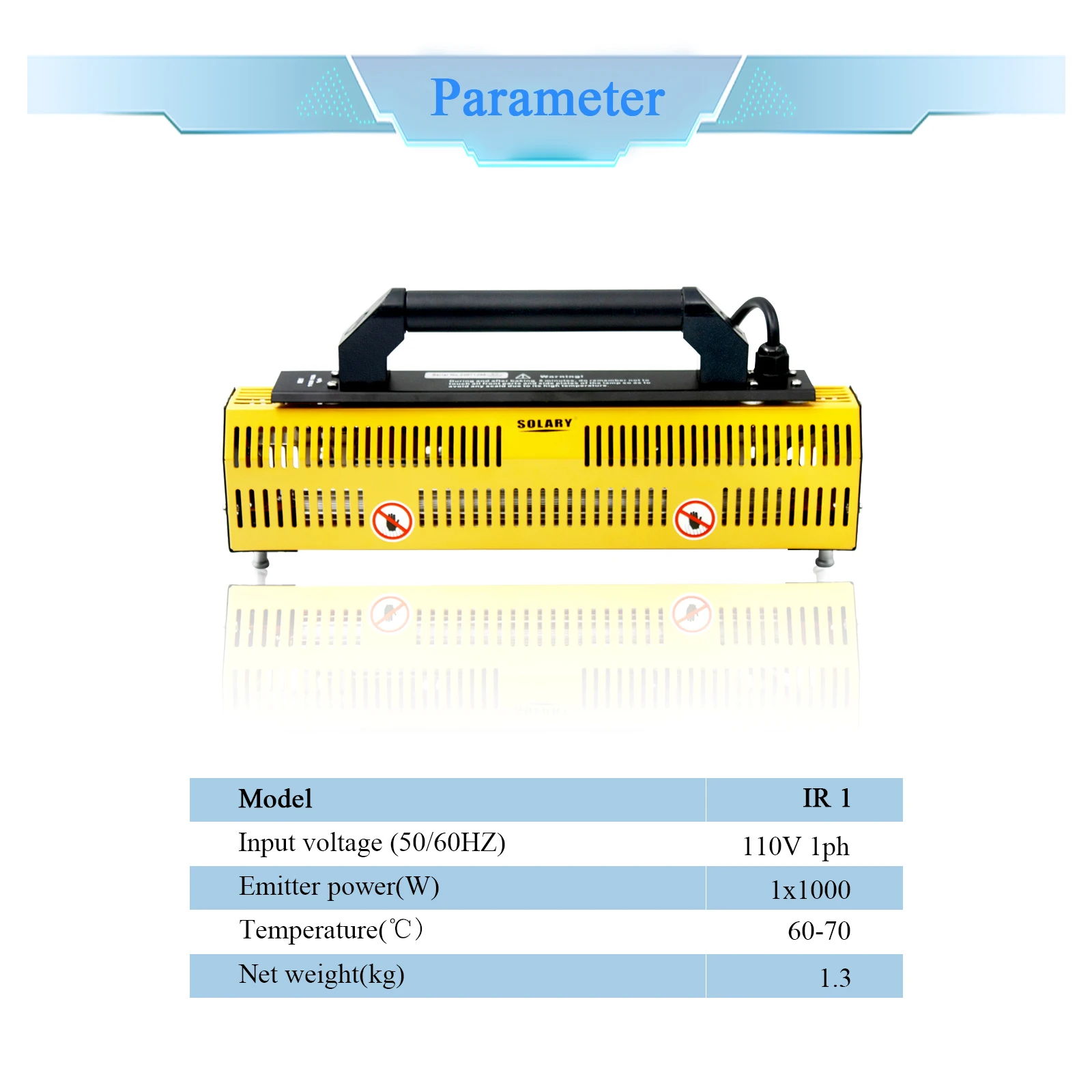 DCHOA 태양광 단파 적외선 페인팅 램프 220V 110V 휴대용 경화 램프 자동차 관리 범퍼 수리용 1000W