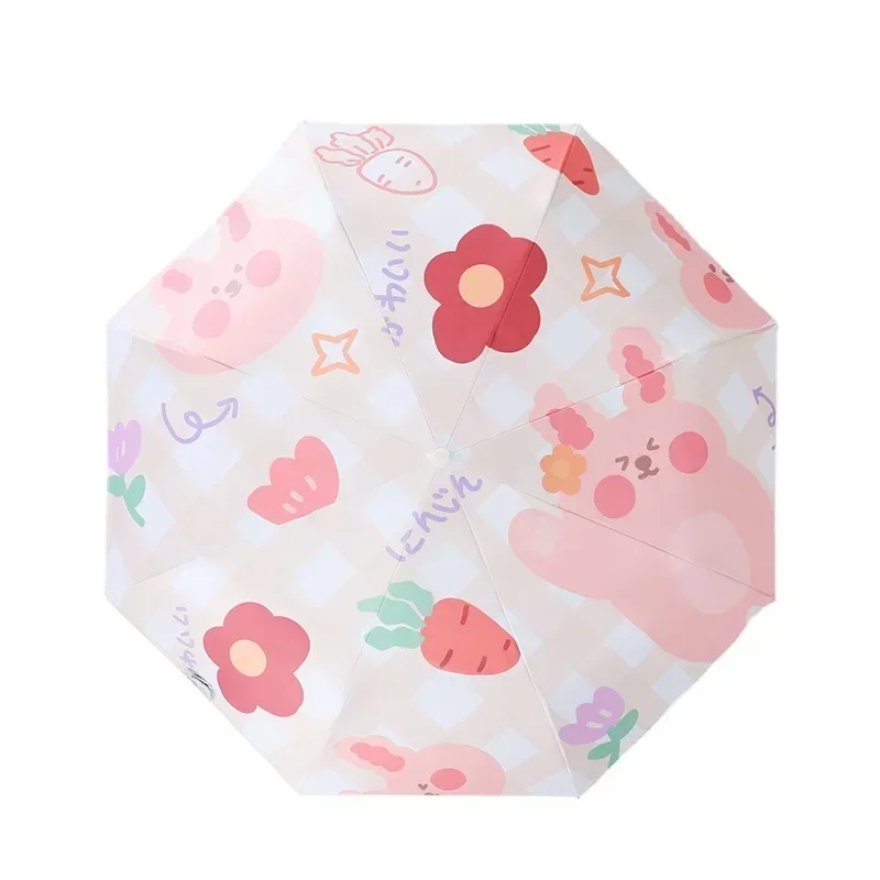 Fully Automatic Folding Sunscreen Cute Cartoon Umbrella Female Umbrella Sun