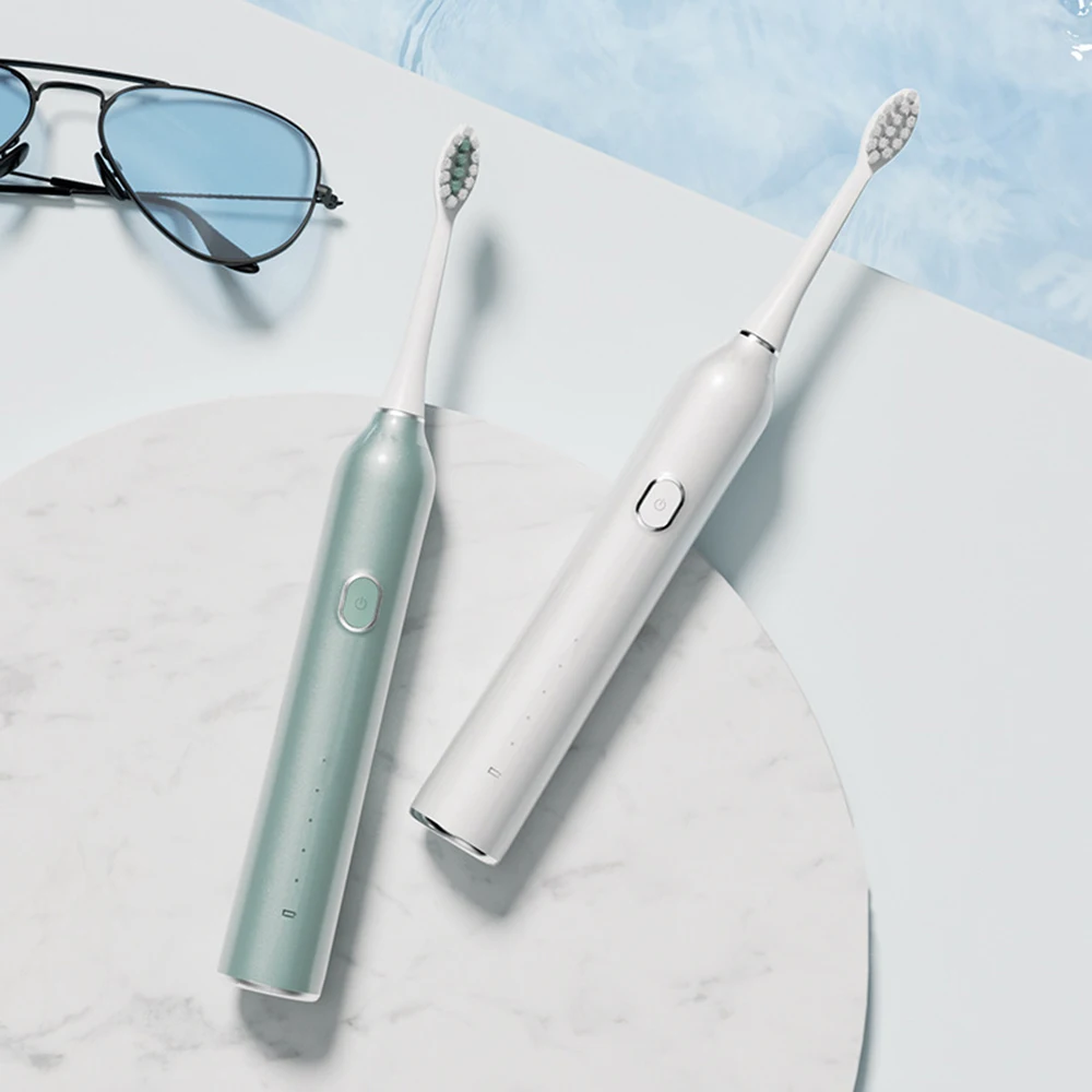 

Sonic Electric Toothbrush 5 Modes Adult Magnetic Levitation Sonic Tooth Brush Waterproof Powerful Cleaning Soft Heads Tooth Brus