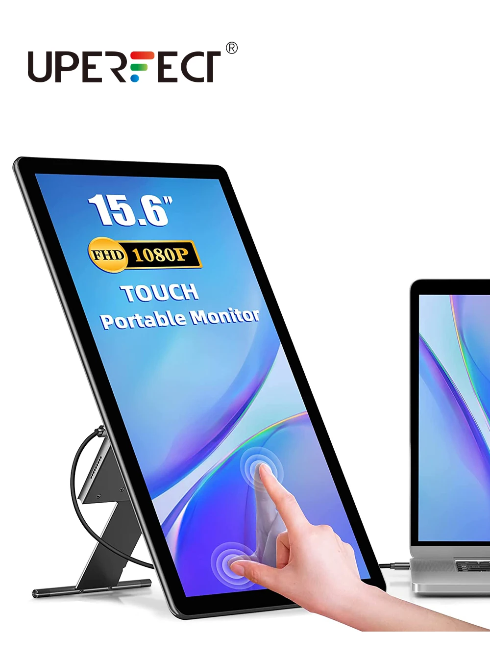 UPERFECT Moniteur Portable - Écran Tactile 4K 15.6 - Cadre