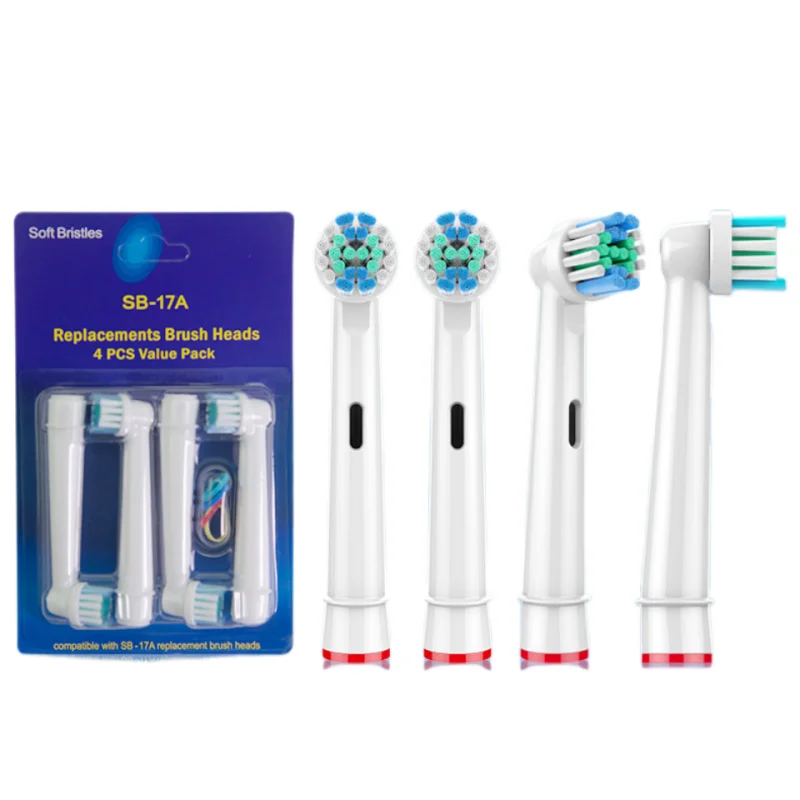 (4PCS/8PCS/16PCS/20PCS)SB-17A Soft Dupont Bristle Precision Cleaning Tooth Brush Head Compatible For Oral B 6
