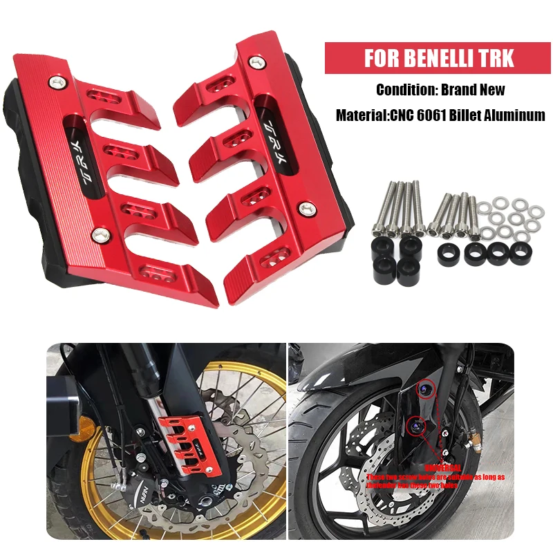 Per Benelli Trk251 Trk125 Trk502 Trk502X Parafango Moto Protezione Forcella Anteriore Protezione Blocco Parafango Anteriore Accessori Slider