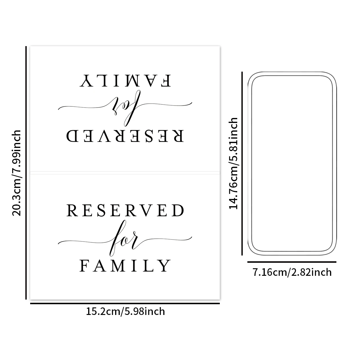 Place Cards 10pcs Reserved Signs for Weddings Party Receptions Celebrations Reserved Signs for Tables Family Card Wedding place card holders place cards acrylic sign holders mini chalkboard signs wedding drink signs acrylic guestbook signs