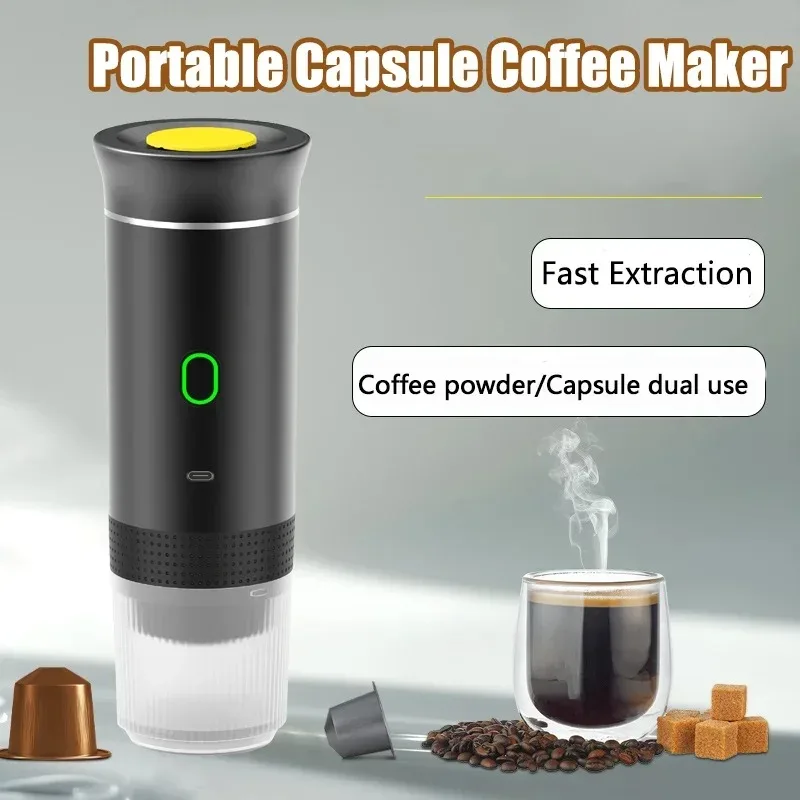 3-in-1 Portable Coffee Maker Espresso Coffee Maker For Car Home Camping Travel Capsule Powder Automatic