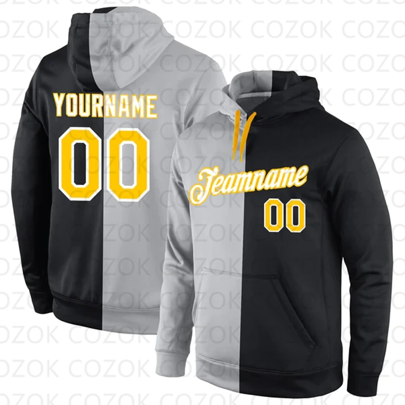 Customized Hoodie Black splice Colour Jersey 3D Printed  Unisex Pullovers Hoodie Casual Sweatshirts