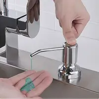 Kitchen Sink Liquid Soap Dispenser Mounted Stainless Steel Countertop Water Pump Extension Tube Dishwashing Liquid Dispenser 1