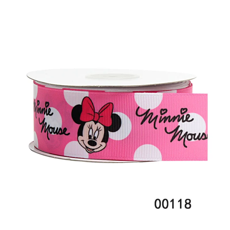 

7/8" 22MM Disney 5Yards minnie mouse pink grosgrain ribbon