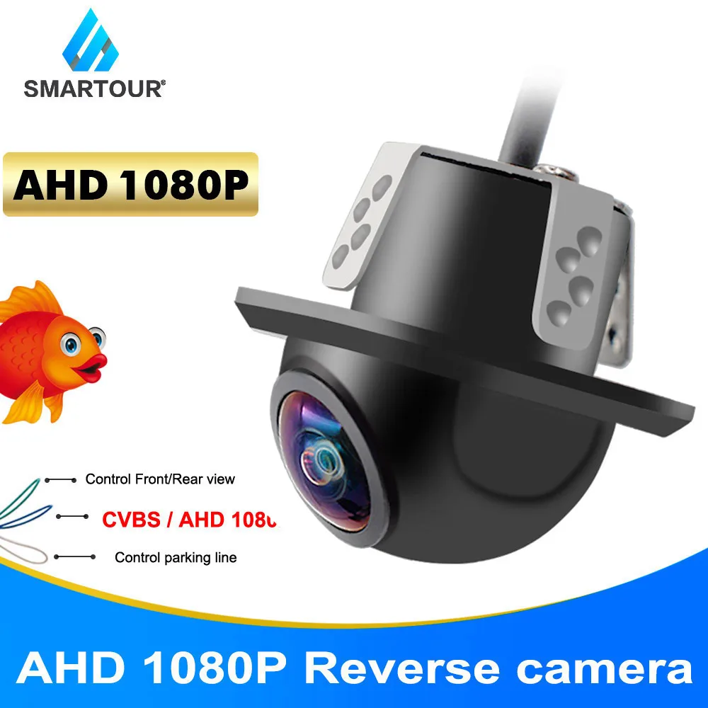 

Smartour Vehicle Rear View Camera CCD Fish Eyes Night Vision Waterproof IP67 Track Car Reversing Back Up Camera Universal