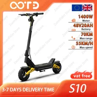 Trottinette électrique OOTD S10 1400W 55km/h avec contrôle par application, suspension avant et arrière, batterie 48V20Ah, autonomie de 70km, pneus de 10 pouces pour les trajets en ville 1
