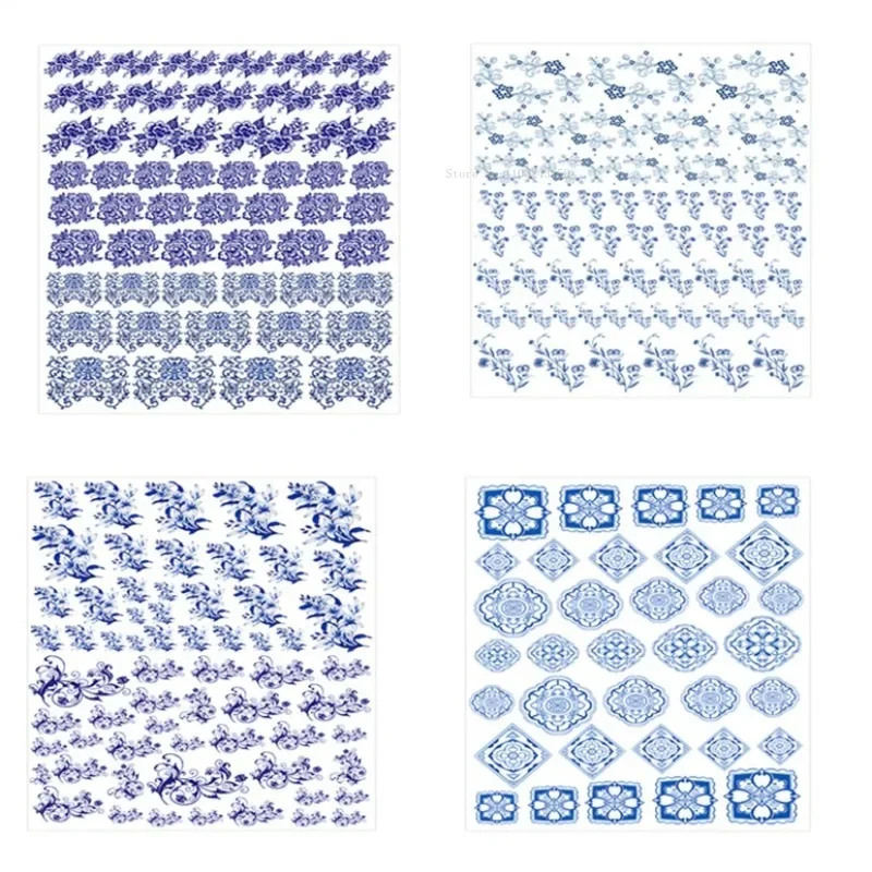 A4 물 전사지 아로마 테라피 캔들 모델링, 페인트 전사 인쇄 용지, DIY 컨테이너 패턴 전사 스티커