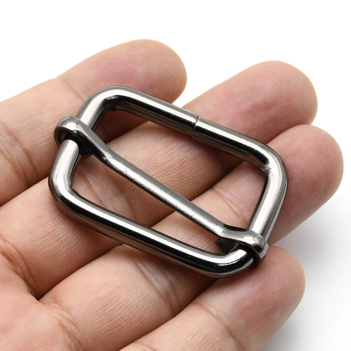Metal Tri Gilde Buckle Rectangle Ring Slider Adjust Buckle Leathercraft Bag Parts Backpack Shoulder Strap Belt Accessories