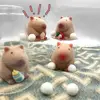 Random 1PC Pink White Capybara Squeezing Toys Squishy Toys Capybara Stress Relief Toys Pinch Stretch Decompress Stress Toys 3