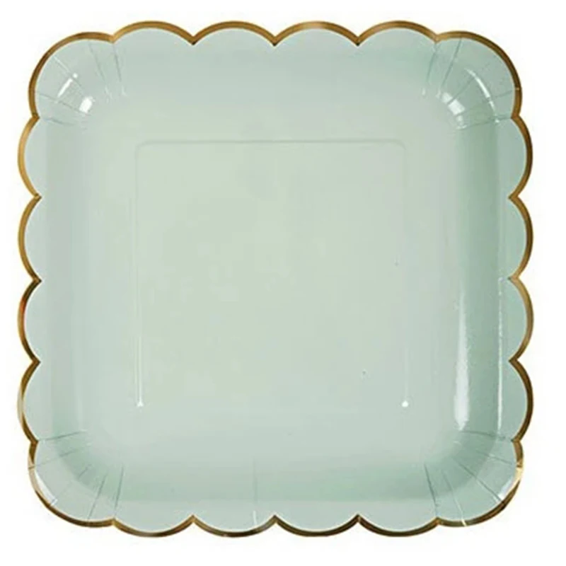 50 Piatti Di Carta Colorati Con Punti Oro Sfumati – Diametro 18 Cm – Stoviglie Usa E Getta Per Feste E Picnic