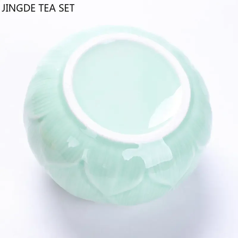 Celadon Portable Tea Jar Household Ceramic Sealed Moisture-proof Tank Tea Coffee Storage Jar Customization Teaware Accessories