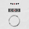 Poker card ring, men's trendy square, red heart, spade, and peach ring, high-end original design 4