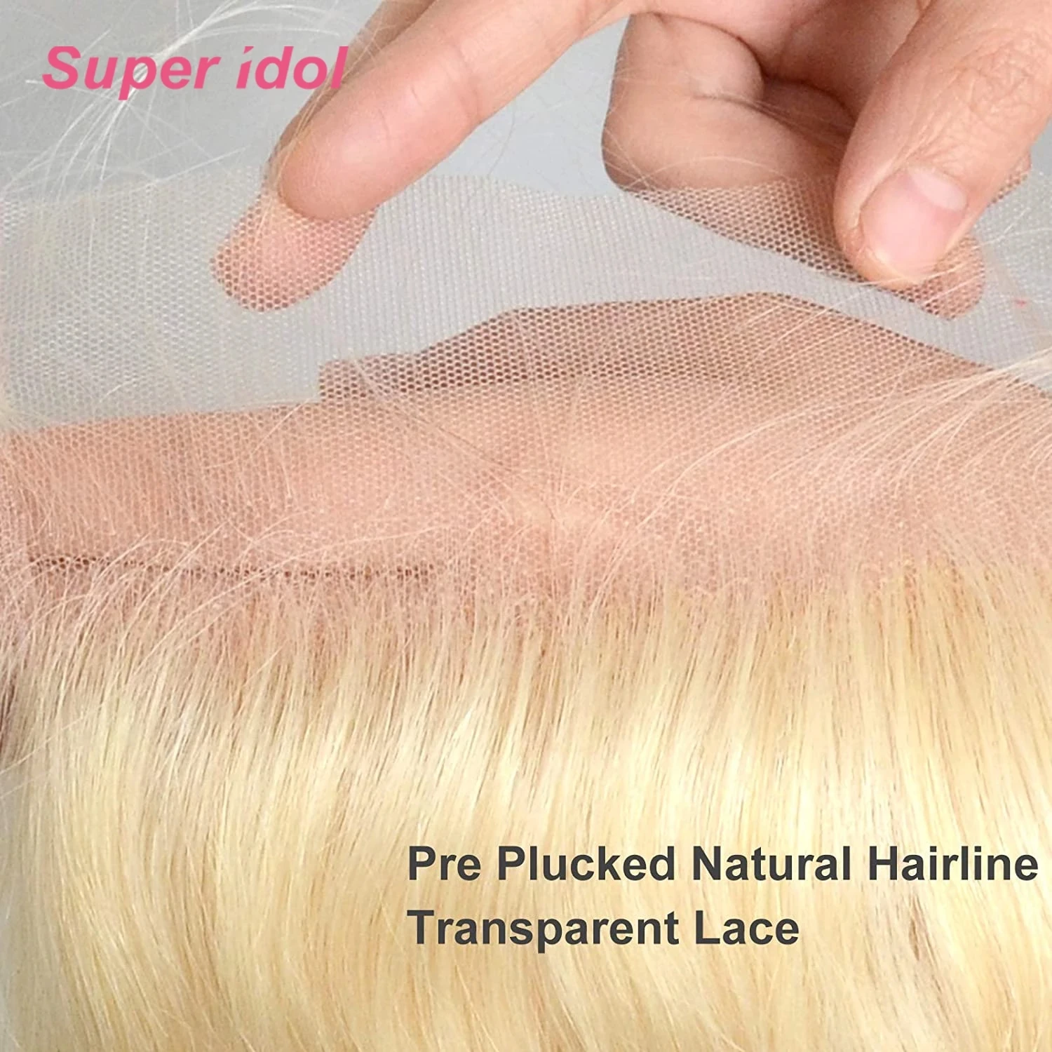 613 Blonde Transparent Lace Frontal Brazilian Body Wave 100% Human Hair 13x4 Lace Frontal With Baby Hair 4X4 Closure