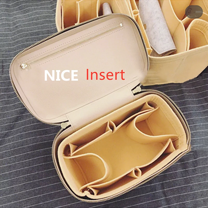 tinberon retrofit purse t chain strap bag inner bags accessories handbags purse insert felt liner bag crossbody chain bag straps Insert Bag Organizer For VANITY PM Nice BB Nano Mini ,Womens Luxury Cosmetic Case Inner Purse,Make Up Bags Liner Shaper