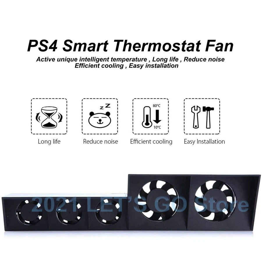2 in 1 Kit PS4 Fast Cooling Fan + HUB 5 Cooler Fans + USB 3.0 4 USB 2.0 for Sony Playstation 4 Play Station PS Console