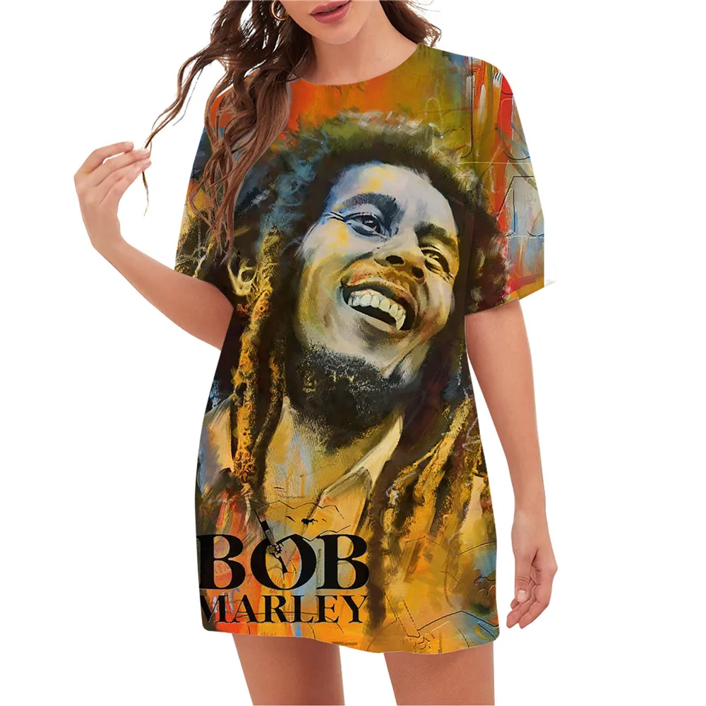 

CLOOCL Fashion Women T-shirt Popular Singer Bob Marley Pattern 3D Printed Pullover Tops Trending Streetwear Hip Hop Style