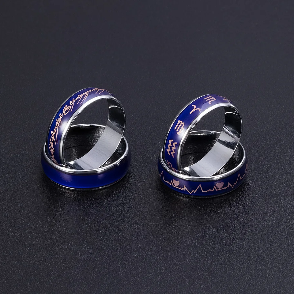 Set Di 3 Anelli Dell'Umore (Farfalla, Trifoglio, Cuore), Anelli - Foto 4