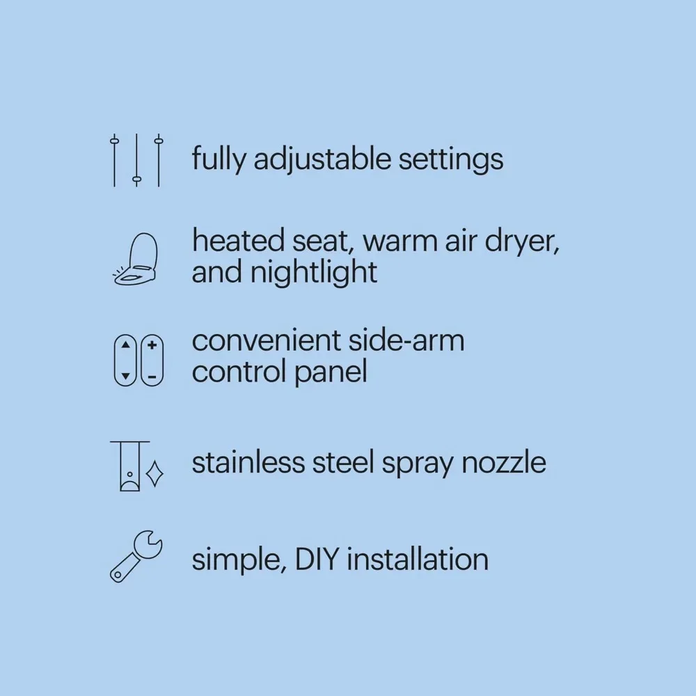 SE400-EW Swash SE400 Electric Bidet Toilet Seat With Heated Seat, Oscillating Stainless Steel Nozzle 4