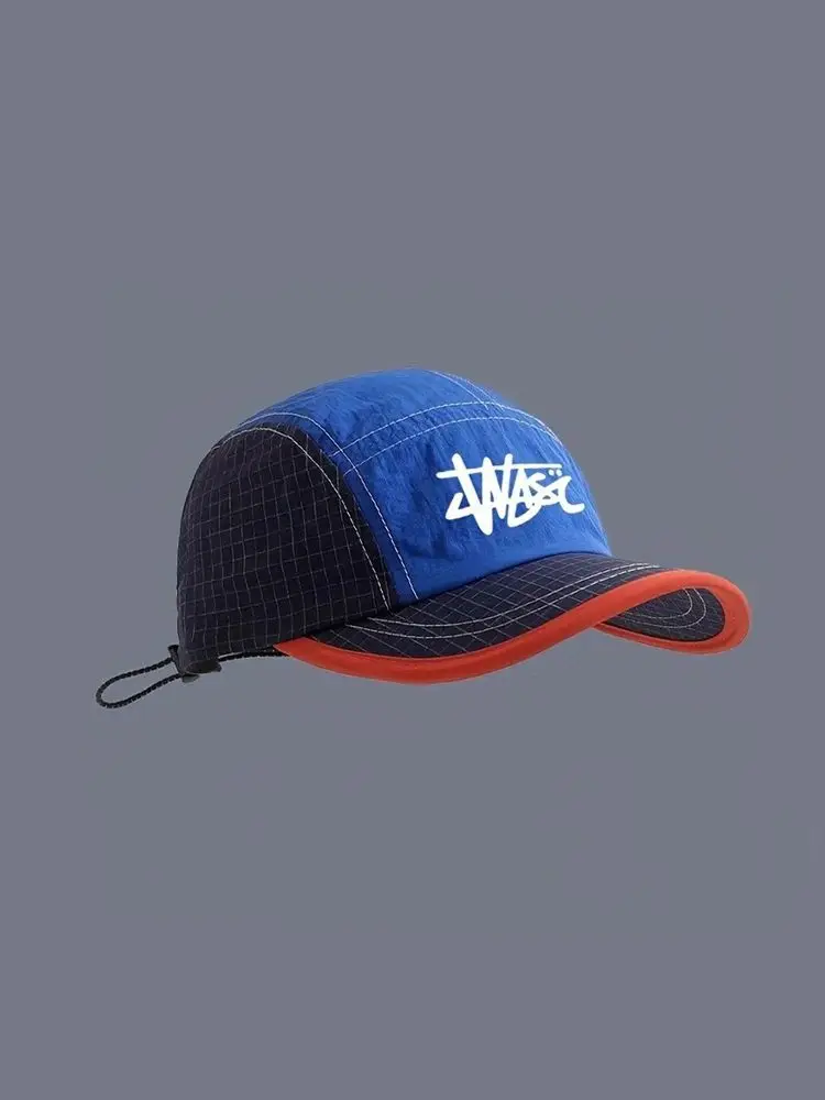 1 Stück Amerikanische Retro Patchwork Baseballkappe, Straßen-Graffiti-Buchstaben-Baseballkappe, Seitlich Atmungsaktives Netzgewebe, Sommer Outdoor Sonnenhut – Detail 2