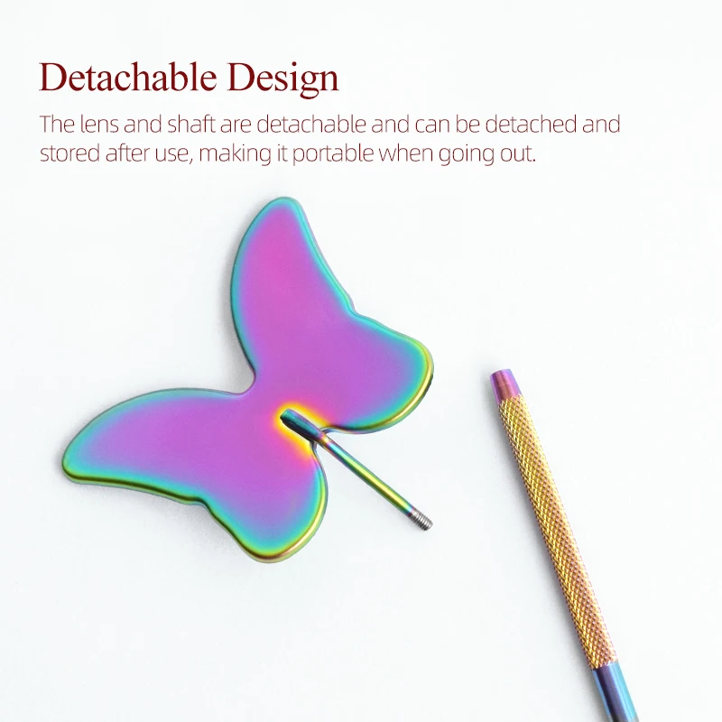 Butterfly Eyelash Inspection Mirror Makeup Tool for Women Eyelash Extensions