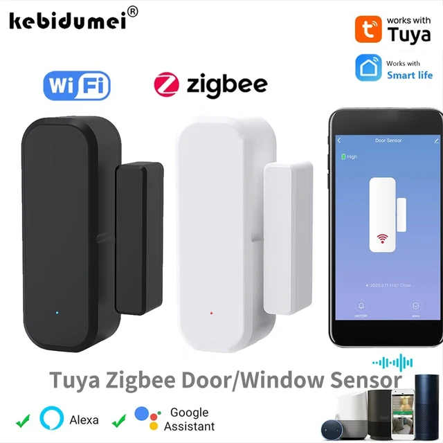 Tuya WiFi/Zigbee Smart Door And Window Sensor Magnetic Security Alarm Smartlife APP Remote Monitor Works With Alex Google Home 1