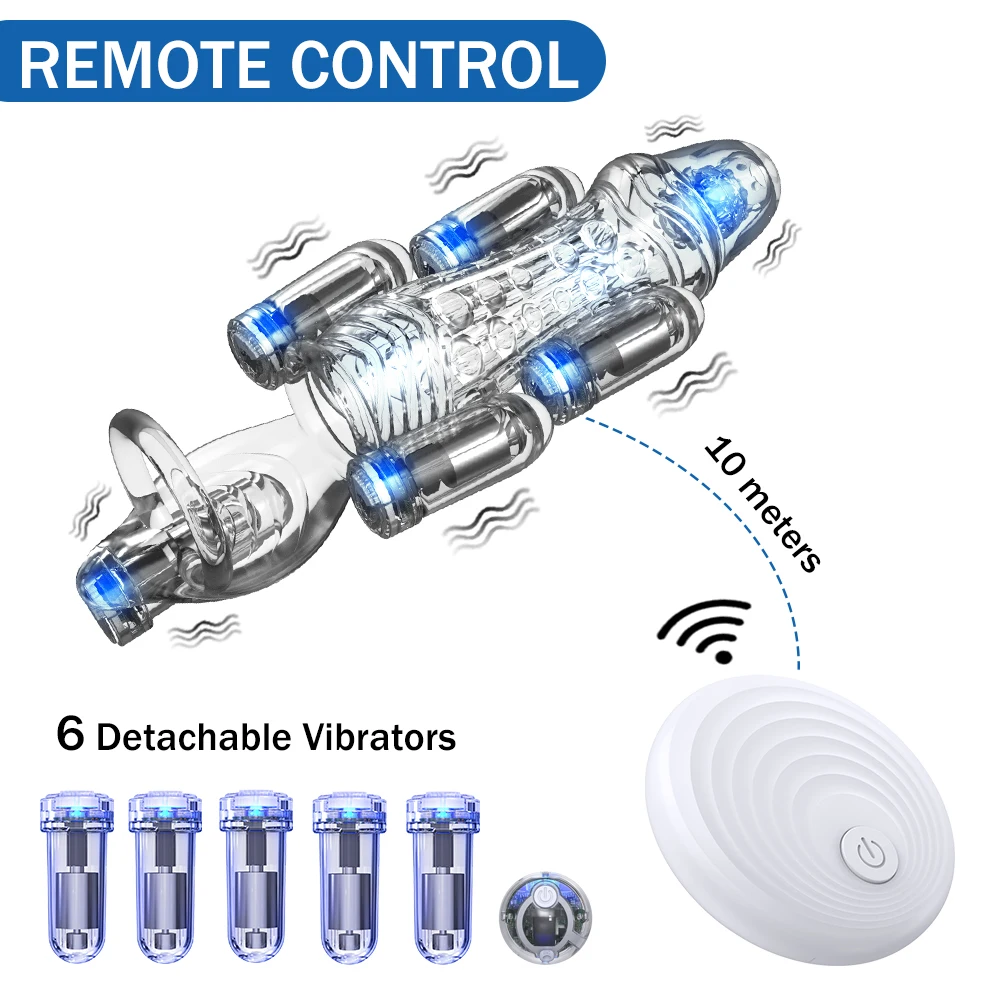 Vibrateur pour gland avec télécommande pour retarder éjaculation_voghion.com