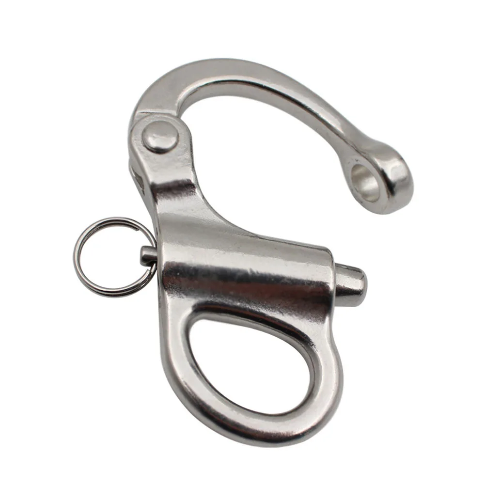 

Parts Shackle Eye Fittings Hook Marine Quick Release Replacement Silver Snap Swivel 52mm Accessories Brand New