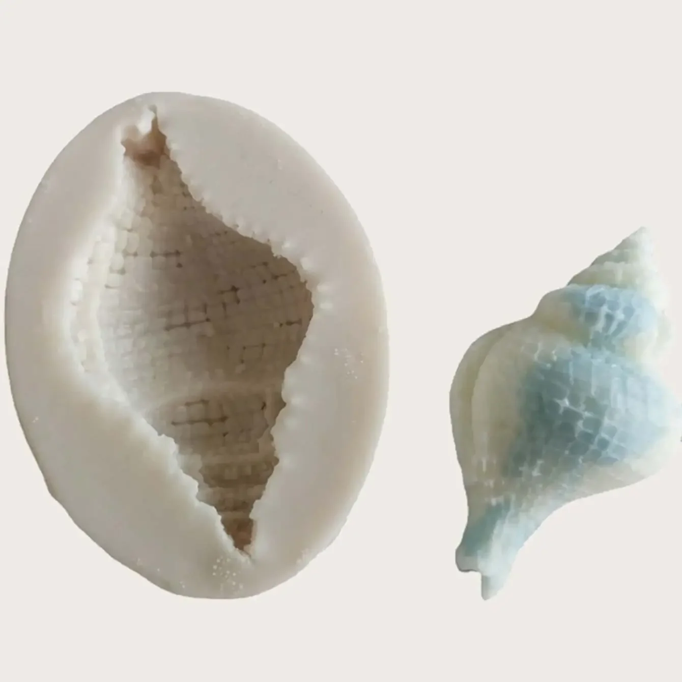 1pc-Sea Shell Silicone Mould Conch Mold For Candles Soap Resin Clay Dly Making