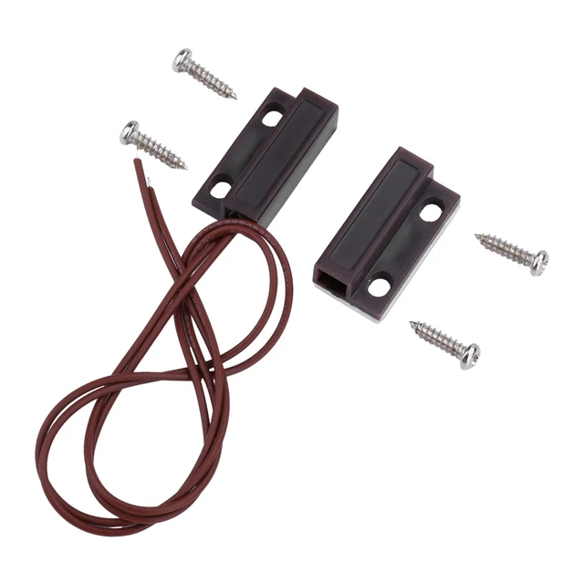 MC-38A Wired Door Window Sensor Detector Magnetic Switch Normally Closed or Normally Open NC/NO for Home Security Alarm System 2