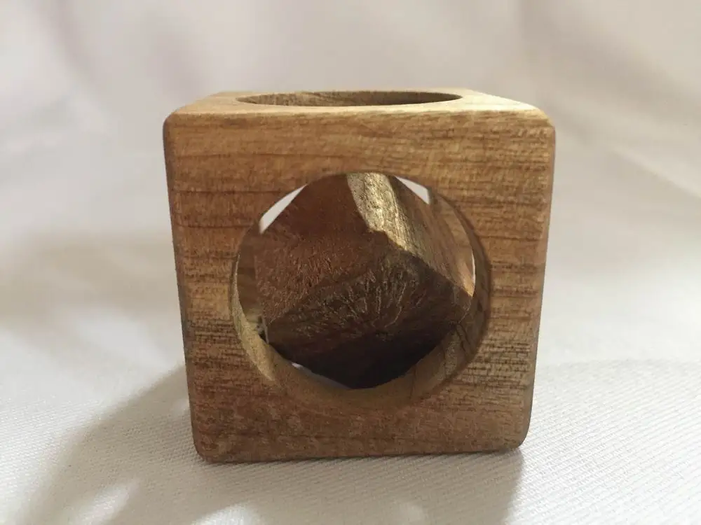 

4x4x4cm Natural Color Fidget Cube in Cube Infinity Gadget Stress Relief Decompression Toy Physics Science Discovery Kids Toys